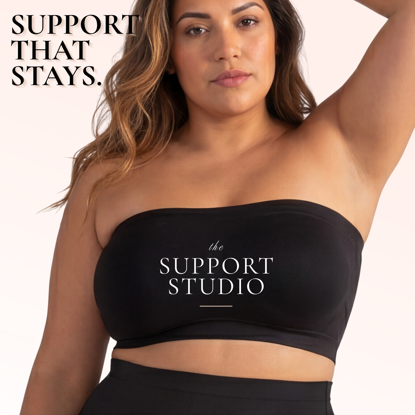 Support Studio Stay-Put Strapless Wire-Free Body Shaping Bra