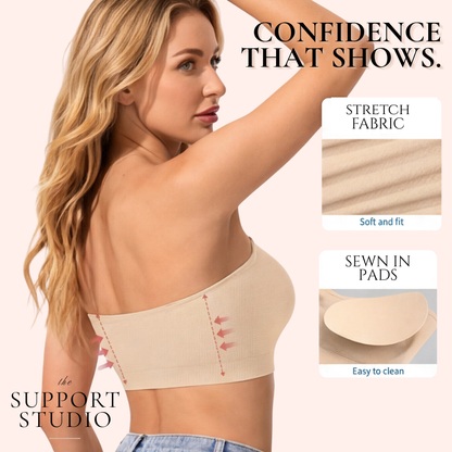 Support Studio Stay-Put Strapless Wire-Free Body Shaping Bra
