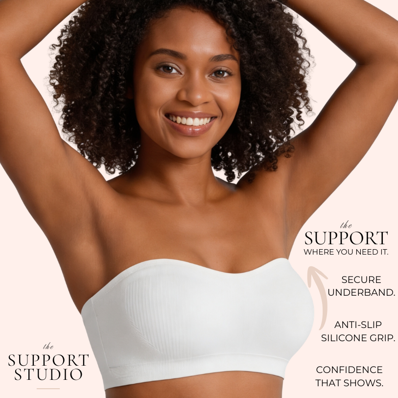 Support Studio Stay-Put Strapless Wire-Free Body Shaping Bra